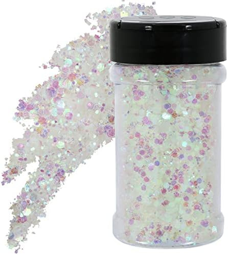 TORC 4 OZ White Holographic Glitter 4 Ounce Mix Chunky Glitter Bulk for Resin Craft Cosmetic Art ... | Amazon (US)