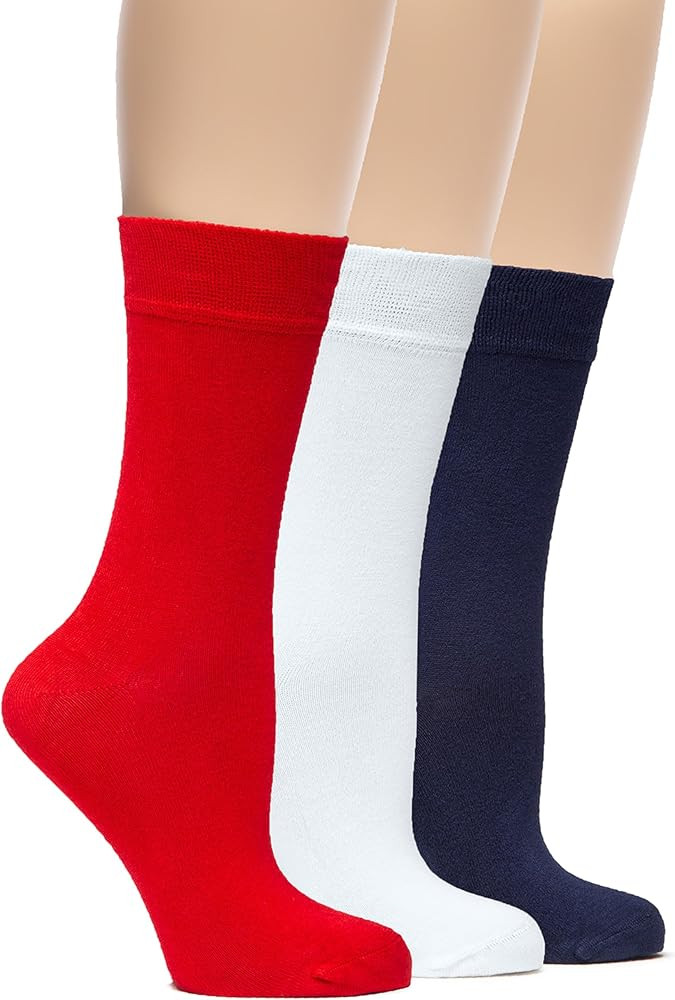 Hugh Ugoli Womens Soft Bamboo Dress Socks, Thin Crew Socks for Business, Trouser & Casual, Non-Bi... | Amazon (US)