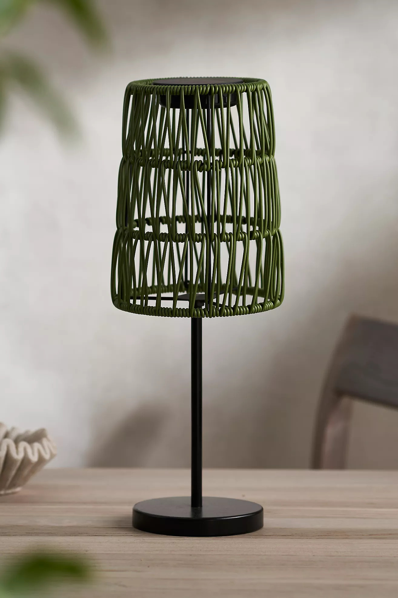Solar Woven Shade Table Lamp | Anthropologie (US)
