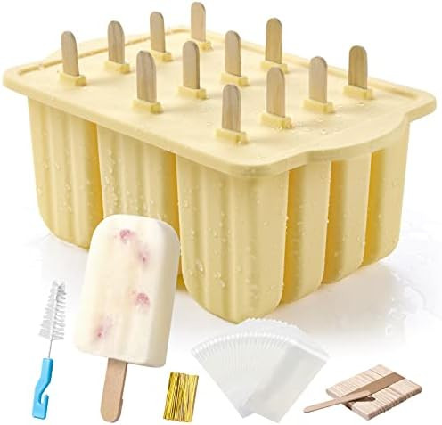 Popsicle Molds, MEETRUE 12 Pieces Silicone Popsicle Molds Easy-Release BPA-free Popsicle Maker Mo... | Amazon (US)