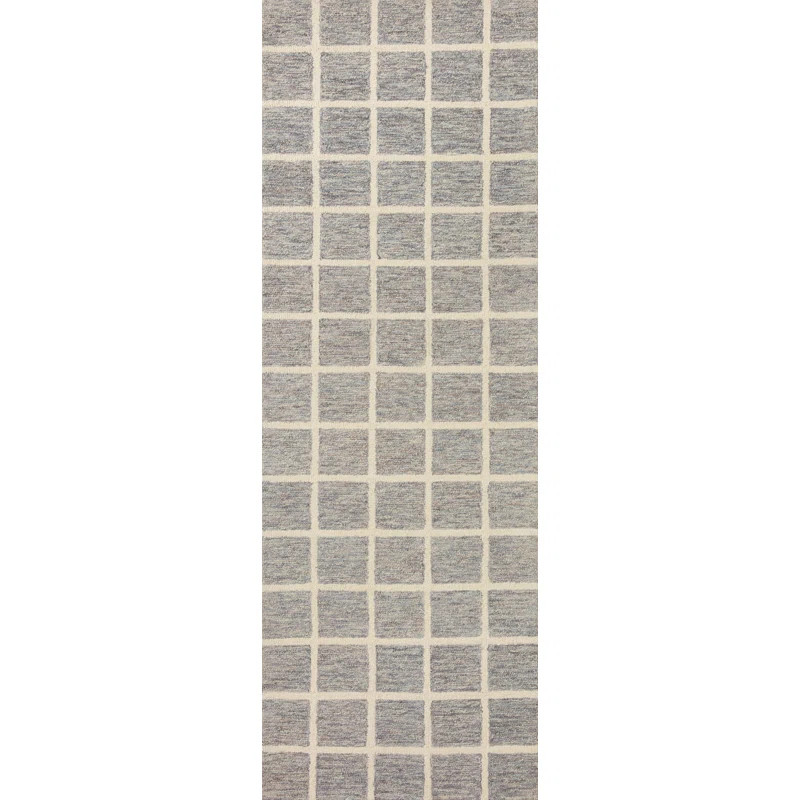Chris Loves Julia x Loloi Polly Checkered Slate/Ivory Area Rug | Wayfair North America