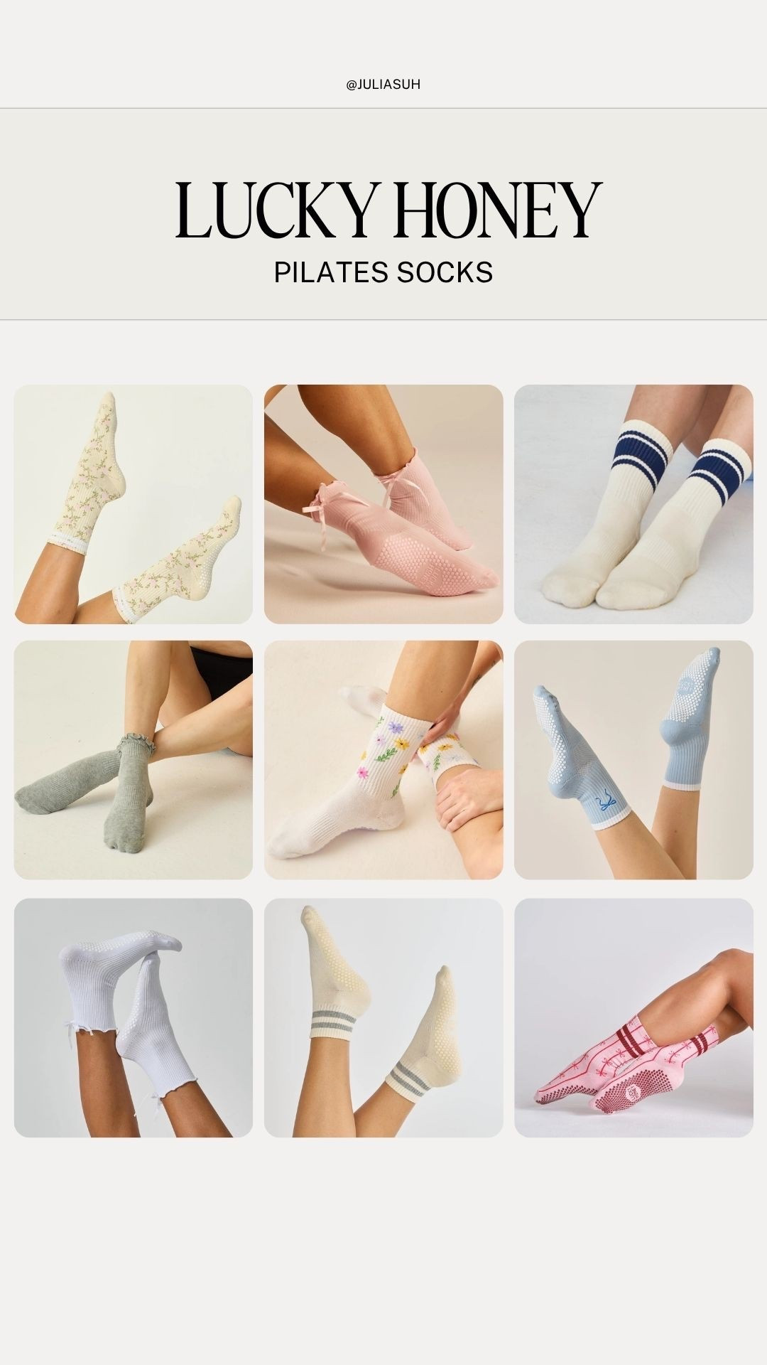 Cute aesthetic pilates socks by Lucky Honey 

#LTKfitnessgoals #LTKHoliday #LTKGiftGuide