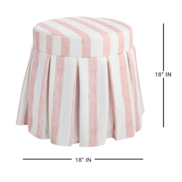 Angelina Ottoman, Pink Stripe | At Home