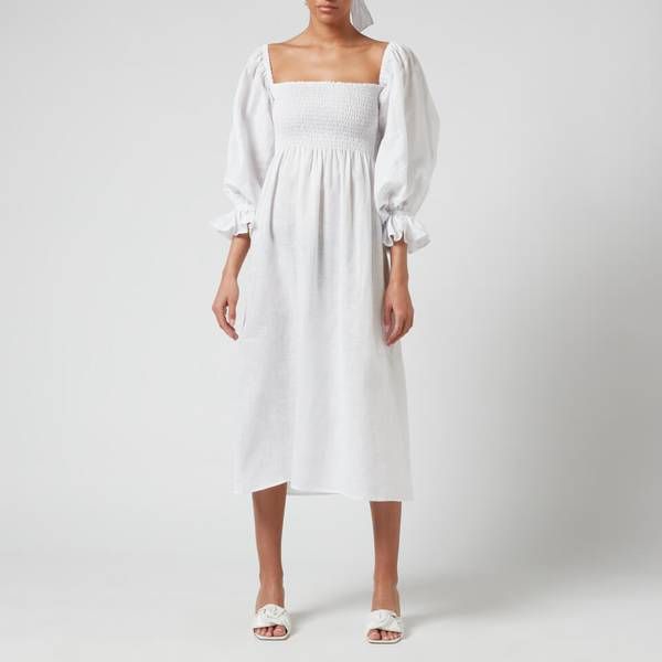 Sleeper Women's Atlanta Linen Dress - White | Coggles (Global)
