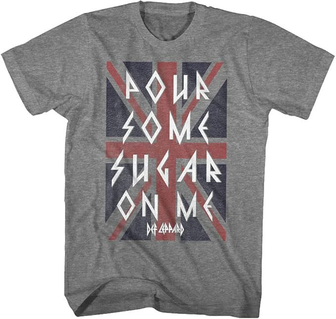 Def Leppard 80s Heavy Metal Band Rock n Roll Pour Some Sugar Adult T-Shirt Tee | Amazon (US)