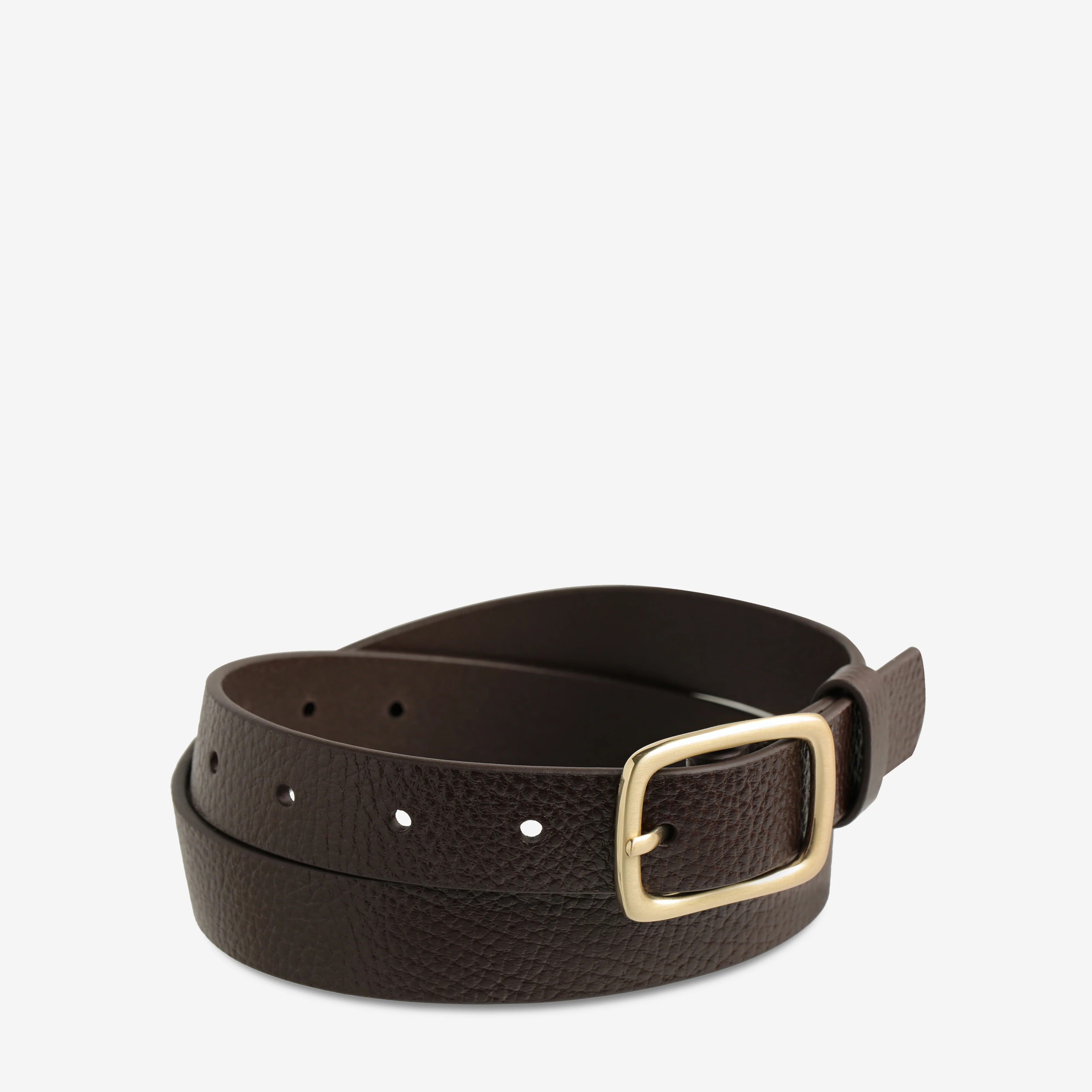 Nobody's Fault Women's Choc/Gold Leather Belt | Status Anxiety® | Status Anxiety 