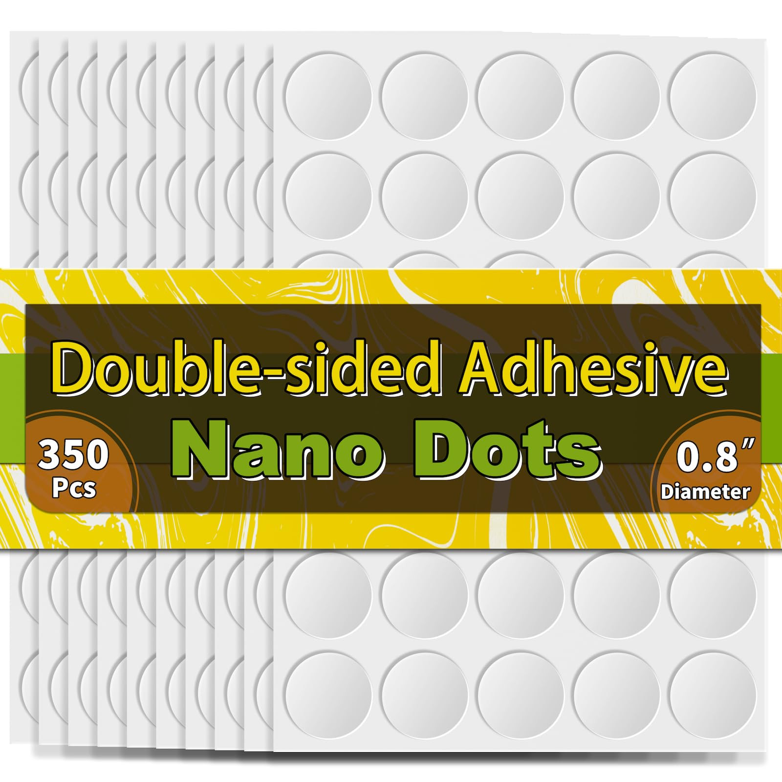 Piteno® 350Pcs Double Sided Adhesive Dots, 0.8" Clear Removable Sticky Adhesive Mounting Putty, ... | Amazon (US)