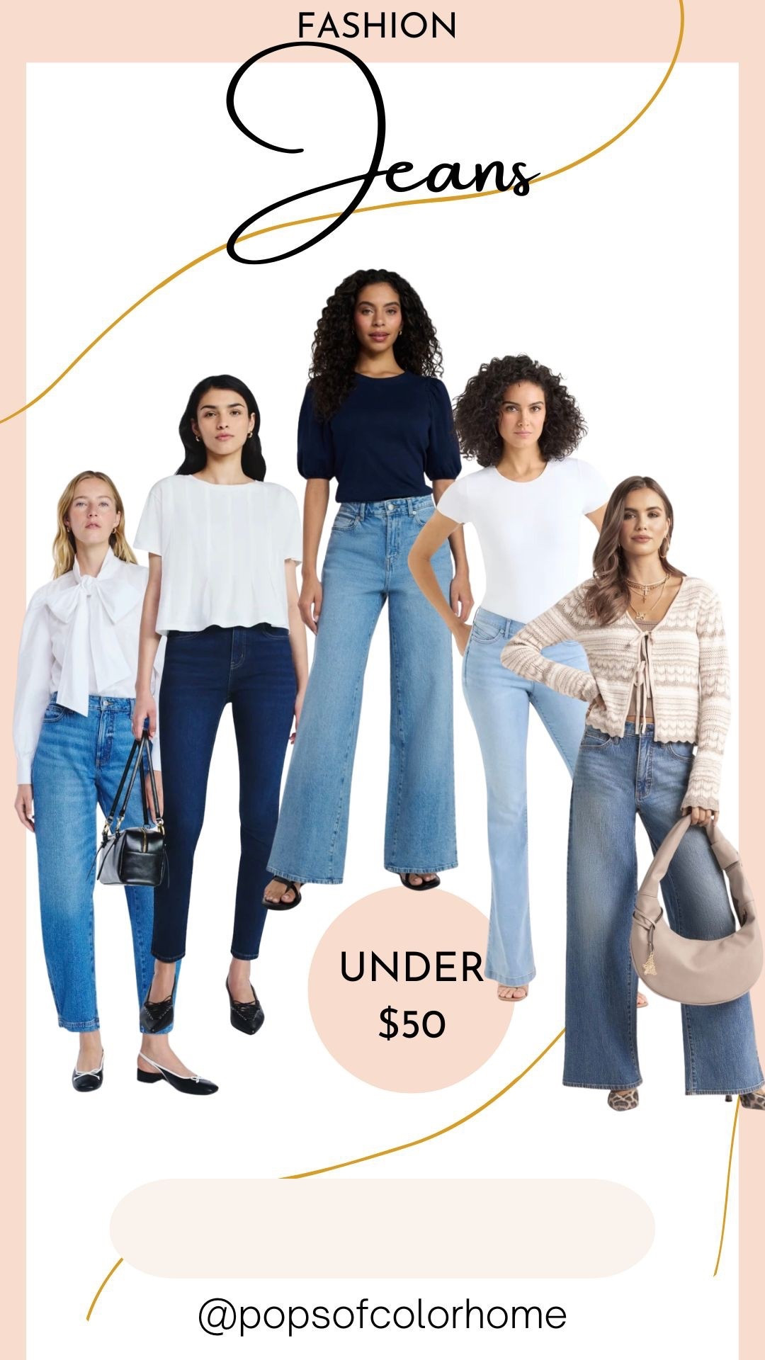 Jeans under $50 for any occasion 

#LTKMidsize #LTKSaleAlert #LTKPetite