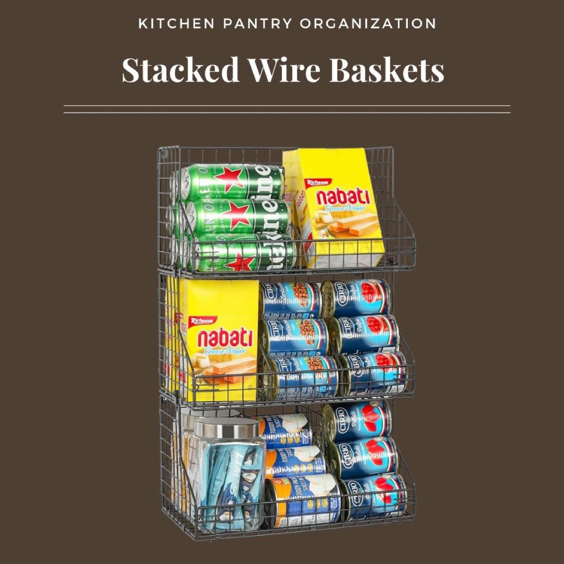 Kitchen Organization | Stacked Baskets | Pantry Organization 

#LTKhome