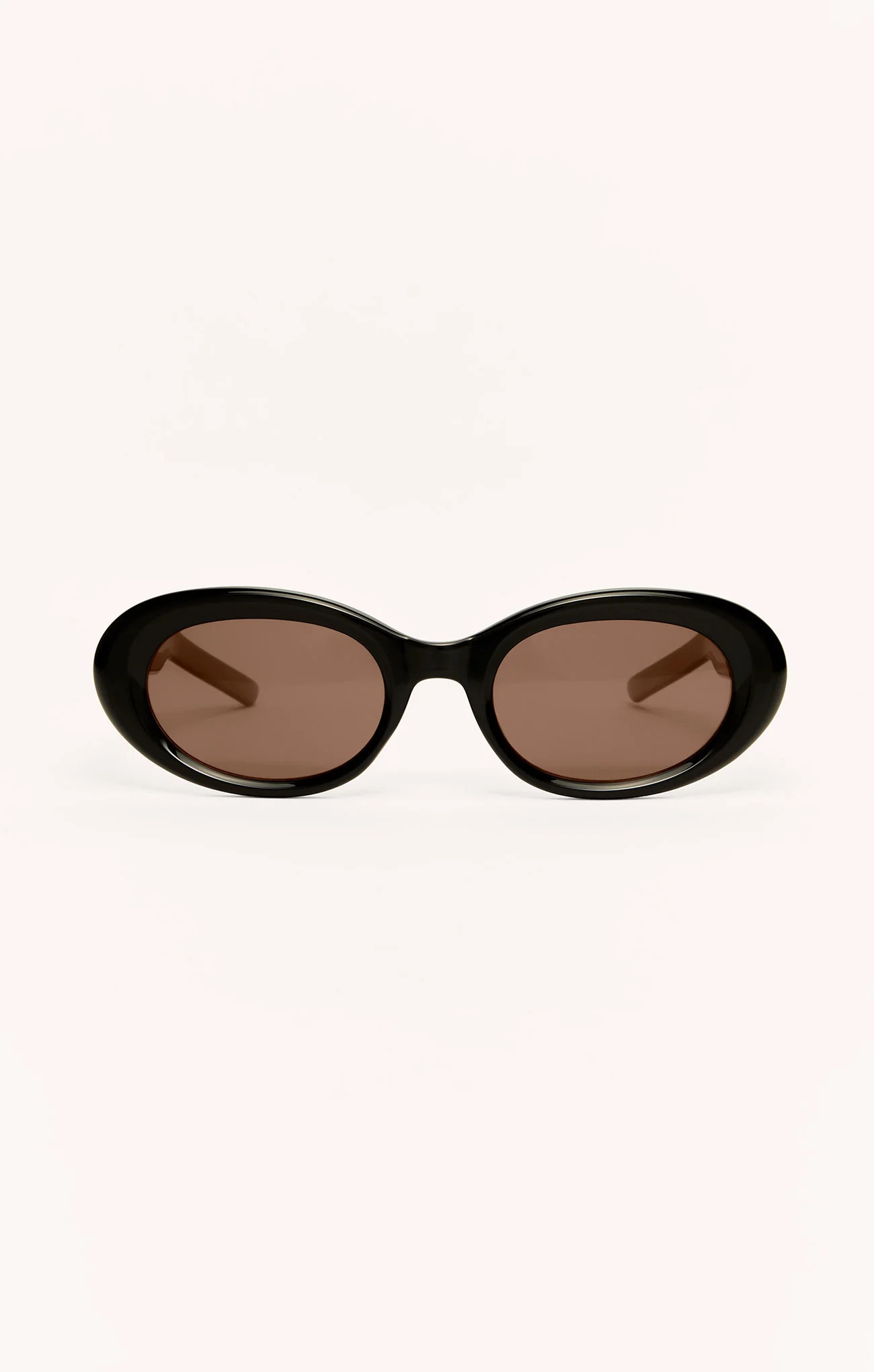 Z SUPPLY Eyewear Women's Dayglow Polarized Sunglasses, Polished Black - Brown | Z Supply