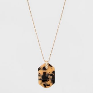 SUGARFIX by BaubleBar Graphic Resin Pendant Necklace - Tortoise | Target