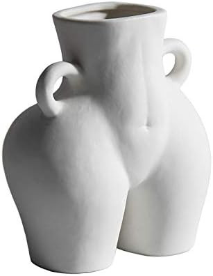 Lucakuins Abstract Human Body Ceramic Vase, Female Figure Art Vase, Modern Home Dried Flower Deco... | Amazon (US)