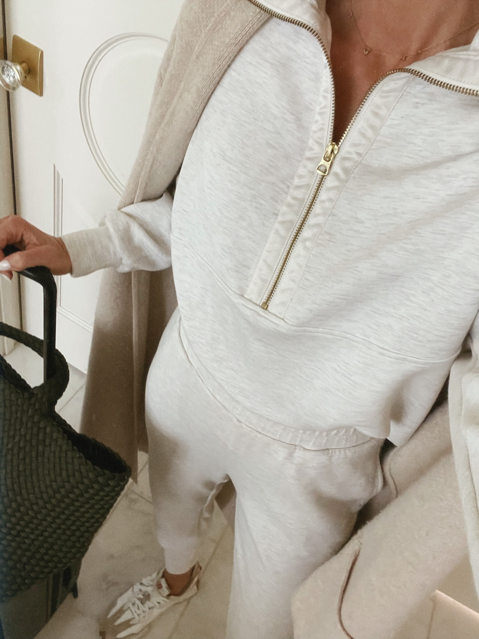 Airport outfit idea. I'm 5'7 for reference and wearing size small in all items. 