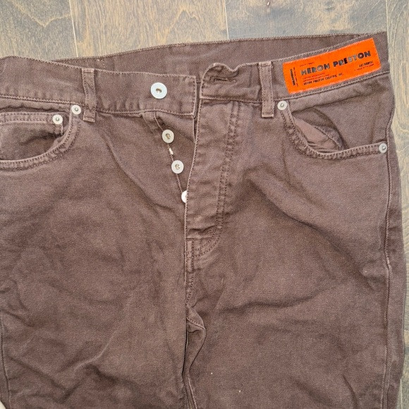 Heron Preston Brown Regular Cuffed Leg Jeans | Poshmark