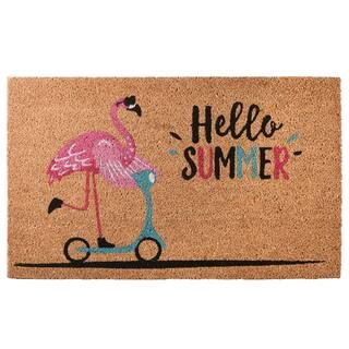 Pink Flamingo Hello Summer Coir Doormat | Michaels Stores