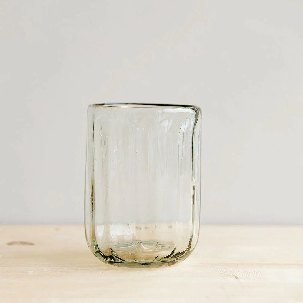 Tall Handblown Fluted Tumbler | Roan Iris