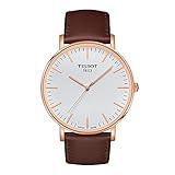 Tissot Mens Everytime 316L Stainless Steel case with Rose Gold PVD Coating Swiss Quartz Watch, Br... | Amazon (US)