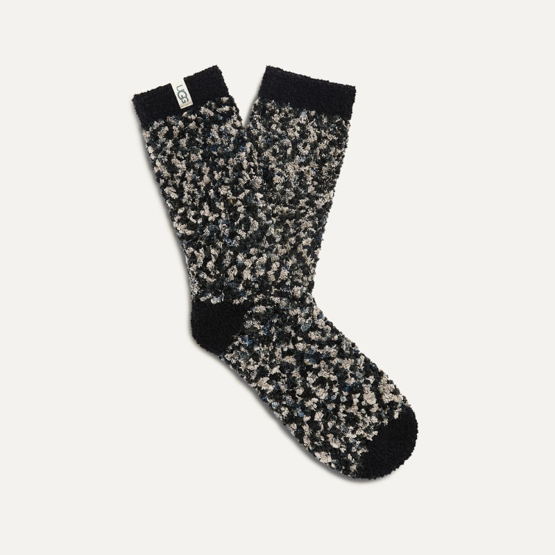 UGG® Women's Cozy Chenille Sock Recycled Materials/Polyester Blend in Black/Grey | UGG (US)