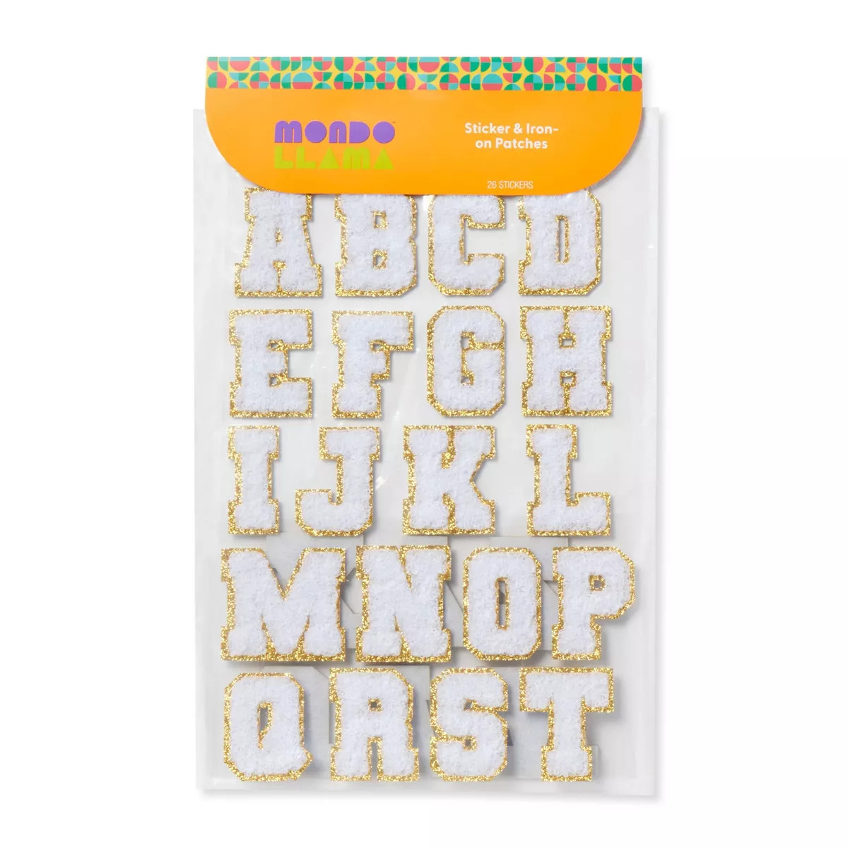 26ct White Adhesive Letter Patches - Mondo Llama™ | Target