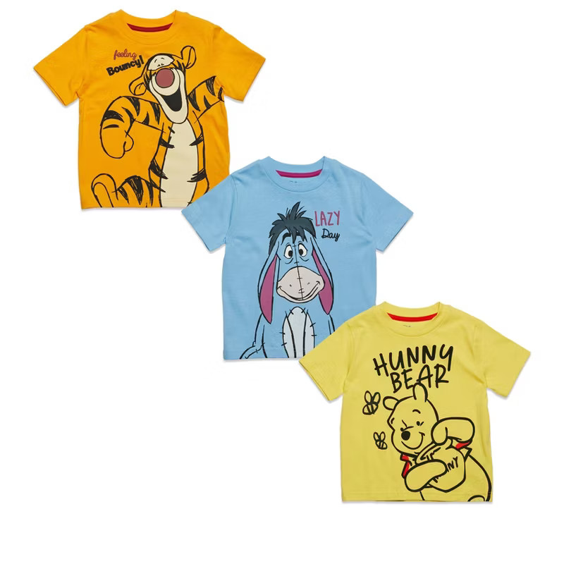 Disney Winnie the Pooh Little Boys 3 Pack Graphic T-Shirt Multicolored | Target