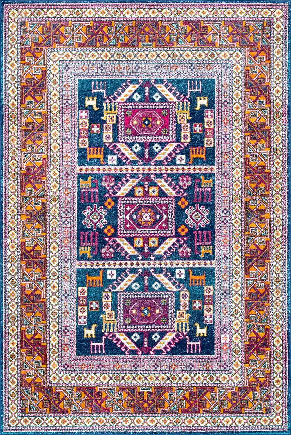 nuLOOM Marisela Tribal Area Rug, 9' 10" x 14', Navy | Amazon (US)