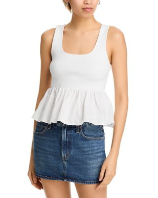 Peplum Poplin Tank - Exclusive | Bloomingdale's (US)