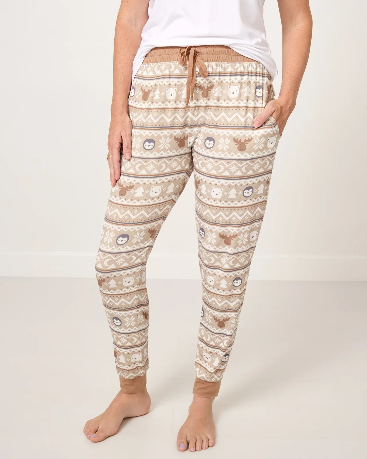 Frosty Fair Isle Women's Pajama Pants | Little Sleepies