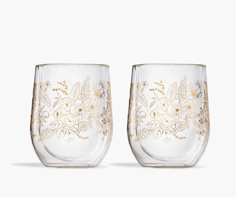 Stemless Wine Glass Set | Rifle Paper Co.