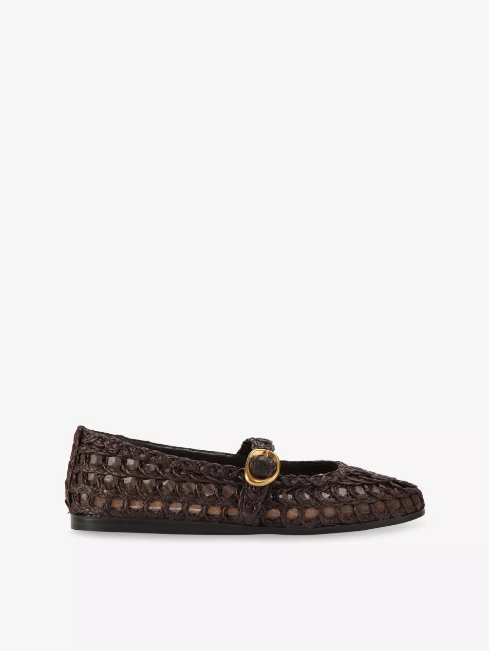 Melody Raffia Ballet Flats | Selfridges