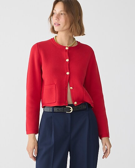Emilie patch-pocket sweater lady jacket | J. Crew US