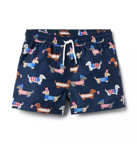 Americana Dog Swim Trunk | Janie and Jack