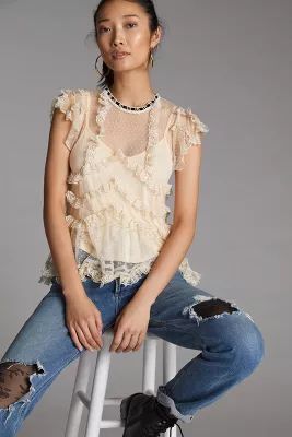 Lacy Ruffled Top | Anthropologie (US)