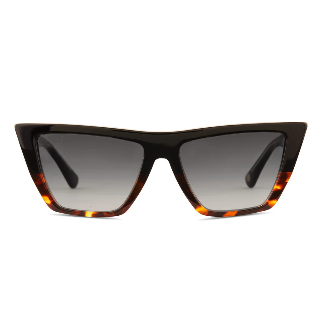 LAUREN LANE - LAUREN + BLACK AMBER TORTOISE + GREY GRADIENT SUNGLASSES | DIFF Eyewear
