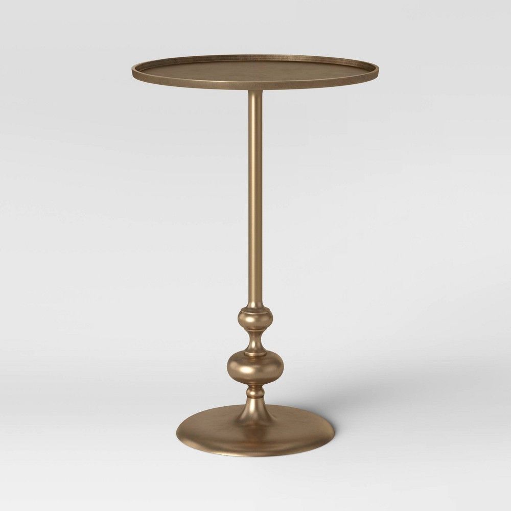 Londonberry Turned Accent Table Large Brass - Threshold | Target