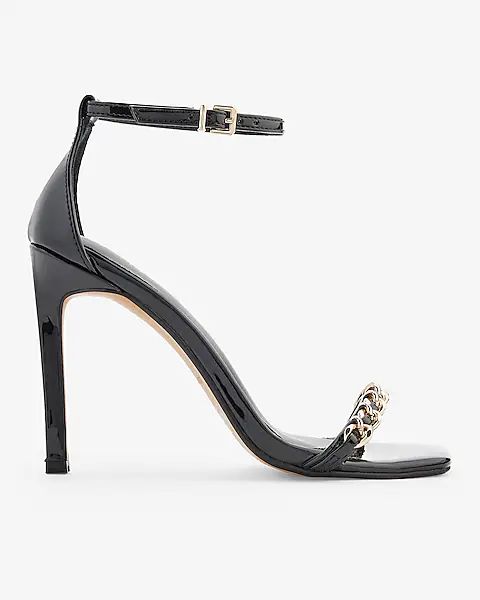 Chain Strap Square Toe High Heeled Sandal | Express
