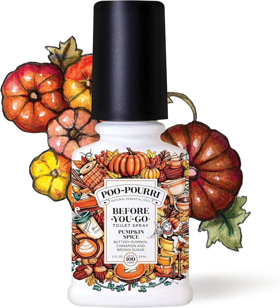Poo-Pourri Before-You-Go Toilet Spray, Pumpkin Spice, 2 Fl Oz - Buttery Pumpkin, Cinnamon and Brown  | Amazon (US)