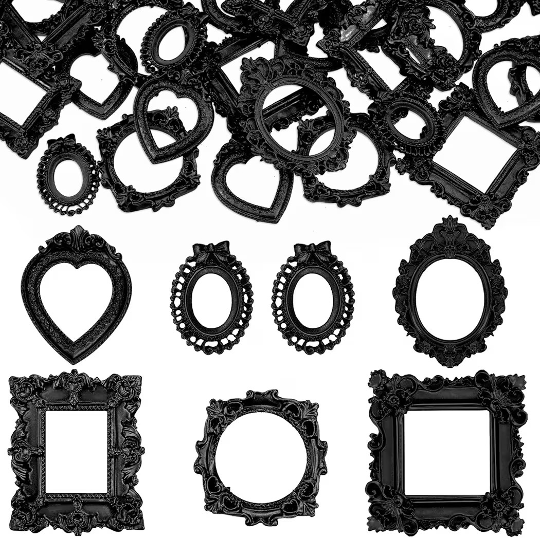Remerry 60 Pcs Mini Frame, Vintage Resin Picture Antique DIY Manicure Jewelry Small Display Frame... | Amazon (US)
