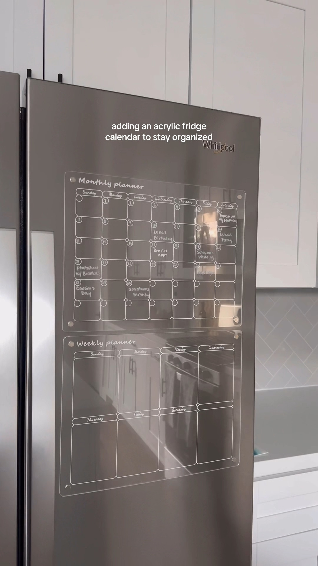 Acrylic calendar for fridge at home #organization 

#LTKSaleAlert