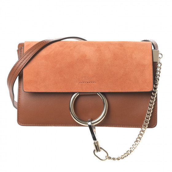 CHLOE

Suede Calfskin Small Faye Shoulder Bag Tobacco | Fashionphile