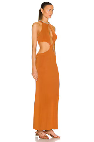 Auteur Bridget Cutout Dress in Persimmon | FWRD | FWRD 