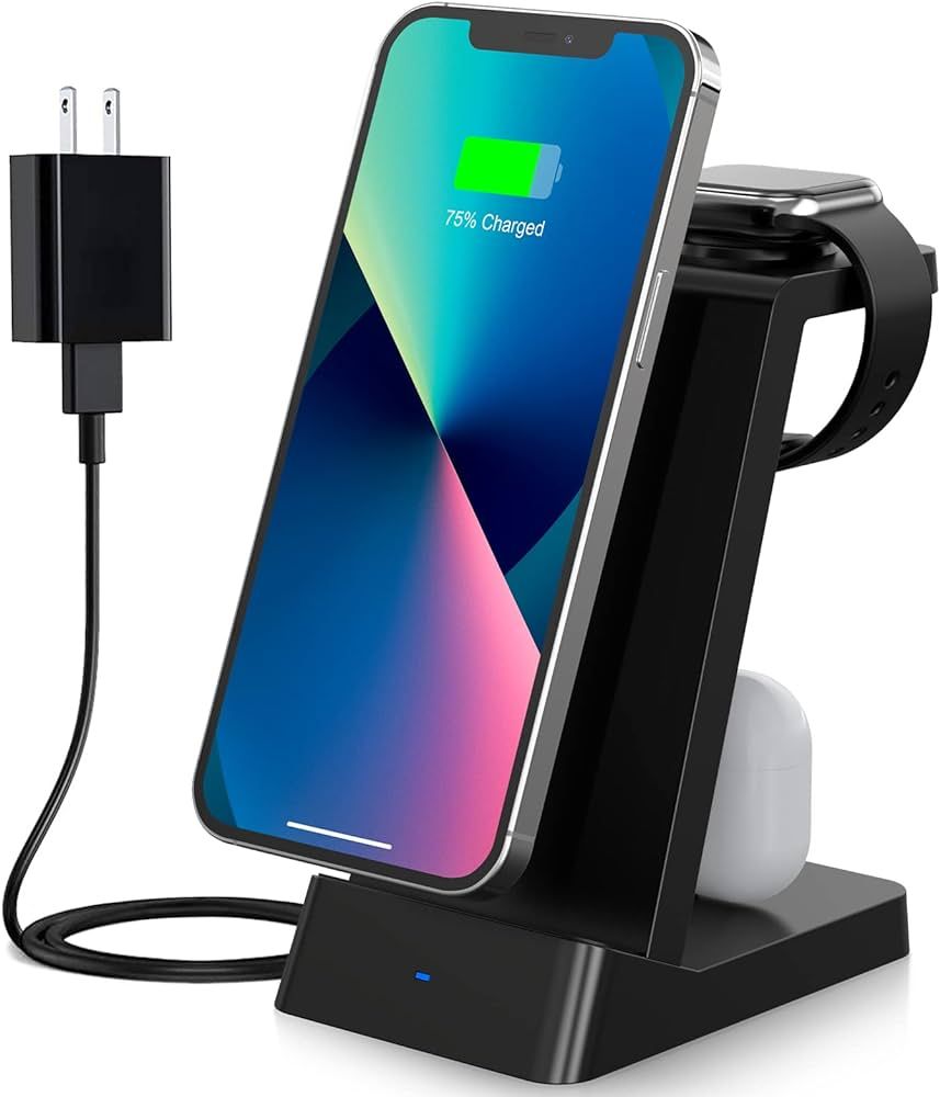 Wireless Charging Station,CADEFU Wireless Charger Compatible with iPhone 14 Pro Max/13/12/11/X/8 ... | Amazon (US)