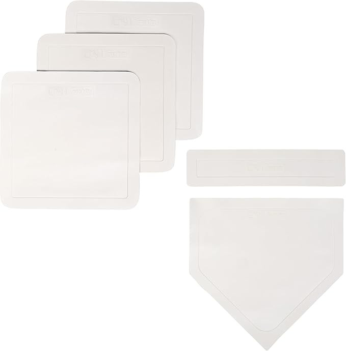 Franklin Sports MLB Throw Down Baseball Bases with Home Plate + Pitcher's Rubber - Backyard Rubbe... | Amazon (US)