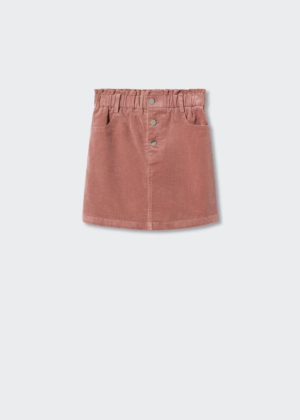 Buttoned corduroy skirt | MANGO (US)