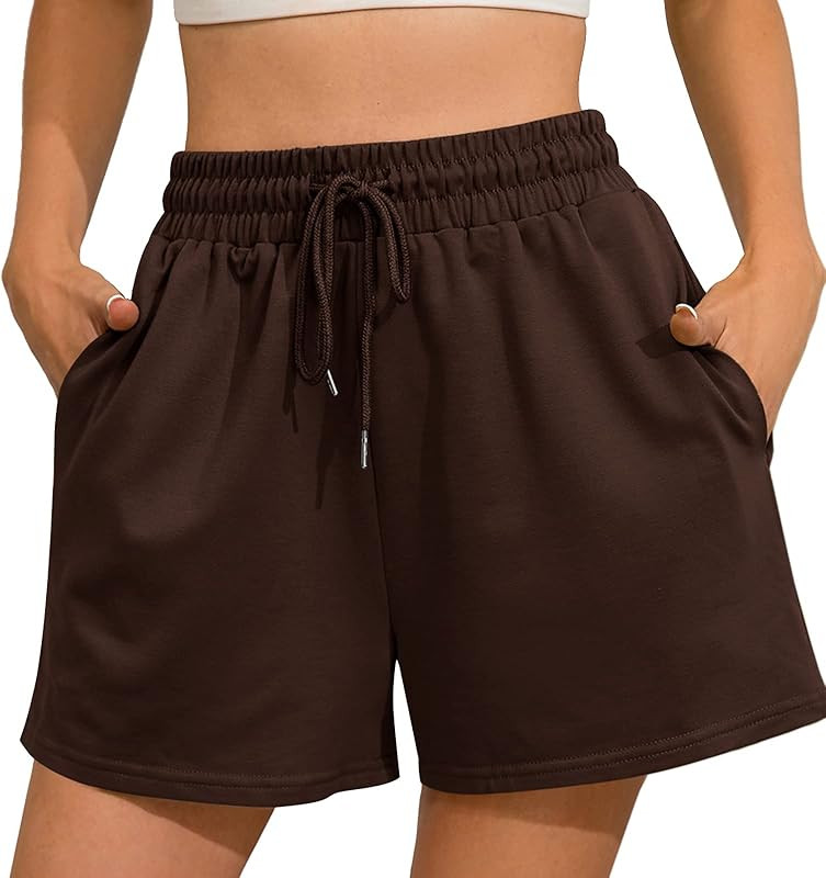 Women's Sweat Shorts Athletic Casual Lounge Summer Comfy High Waisted Shorts Gym Running Shorts w... | Amazon (US)