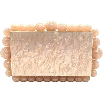 CUXVA Acrylic Evening Clutch Bag for Women Glitter Marble Purse Handbag for Wedding Party Prom | Amazon (US)
