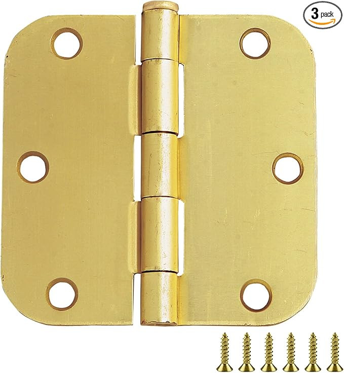 Design House 181396 3-Pack Hinge 3.5", Satin Brass | Amazon (US)