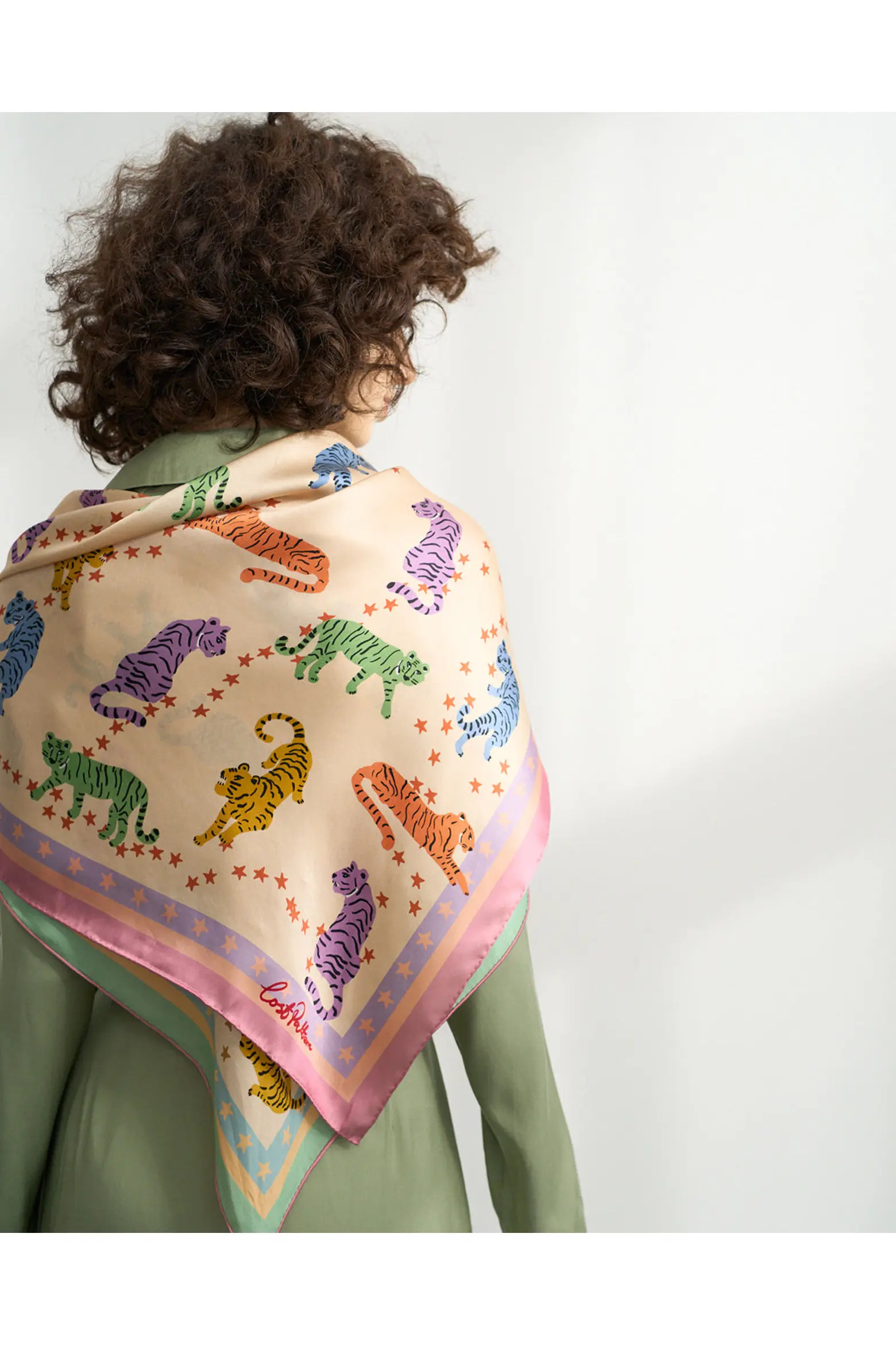 "Neon Tigers" Large Silk Scarf (Women) | Nordstrom | Nordstrom