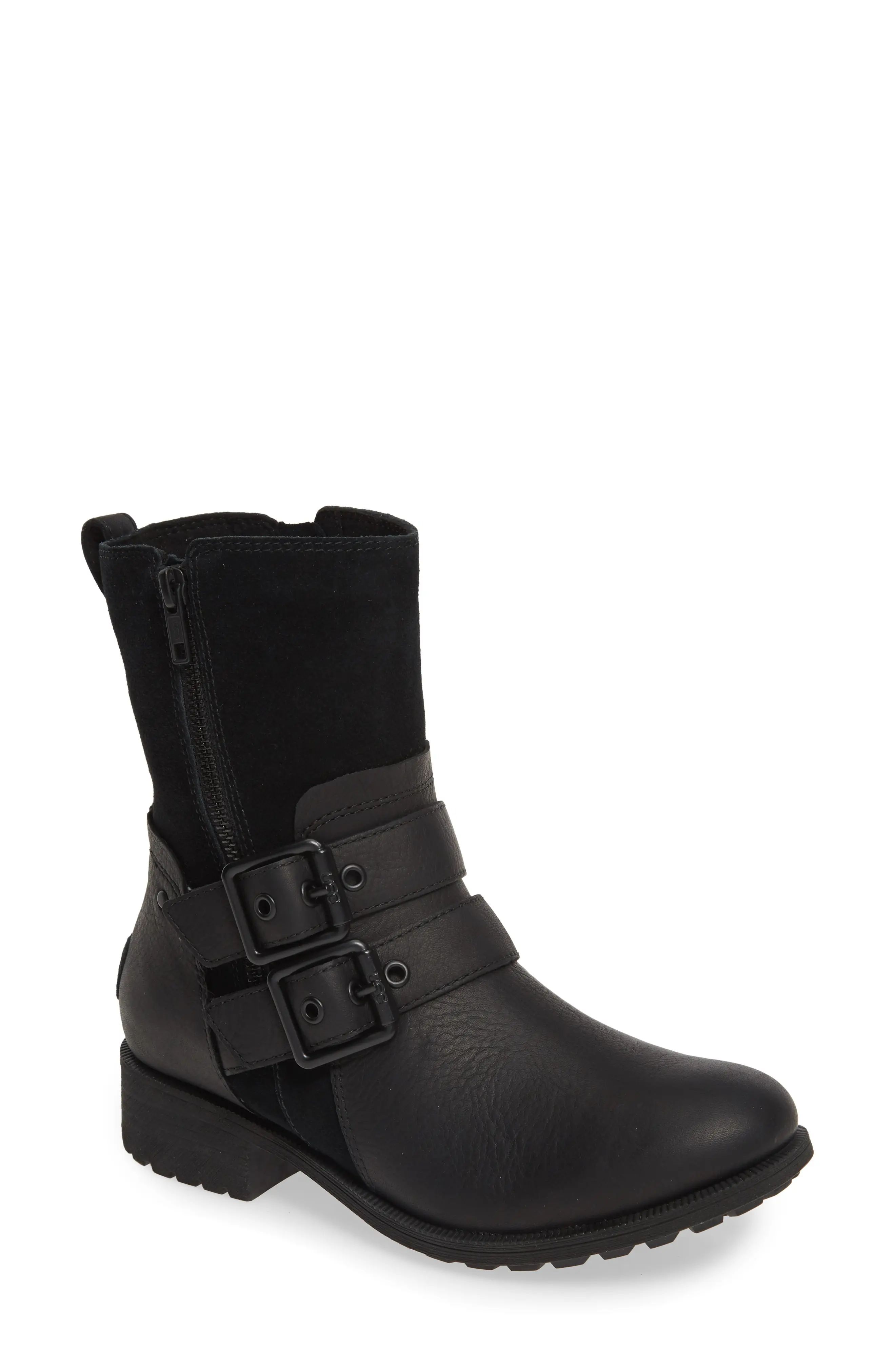 Women's UGG Wilde Waterproof Leather Boot, Size 5 M - Black | Nordstrom