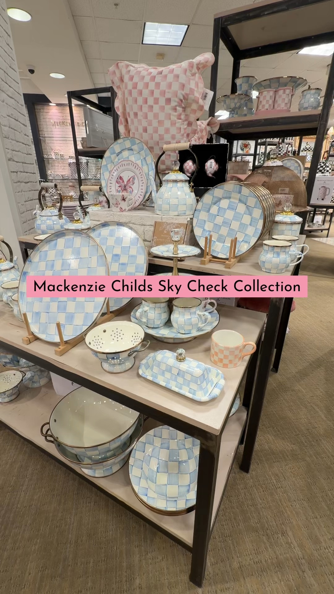 Obsessed with the new Sky Check Collection from MacKenzie-Childs! 🩵 The soft pastel blue version of their iconic check pattern feels so dreamy, timeless, and perfect for spring and summer hosting. 🍽️ From kitchen accents to tabletop pieces, the whole collection adds such a cheerful pop of color while still feeling classic and collected. 🫖 Linked the collection here! ✨ #MackenzieChilds #KitchenDecor #HomeDecor

#LTKHome #LTKSaleAlert