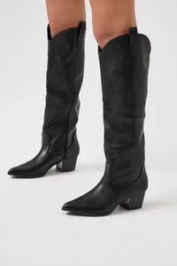 Faux Leather Cowboy Boots | Forever 21 (US)